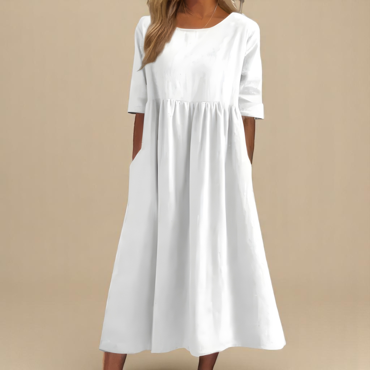 Minea - Vestido Em Algodão Arejado
