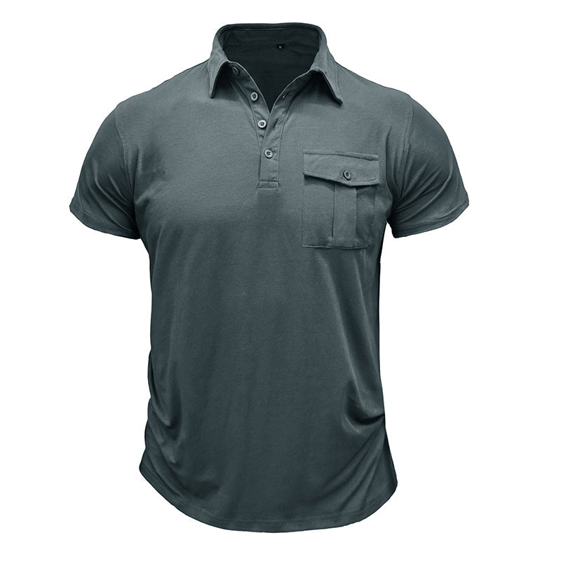 Camisa de algodão com bolsos