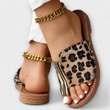 Tareyja - Sandálias bicolores com estampado de leopardo
