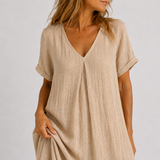 Violette - Robe longue fluide en lin