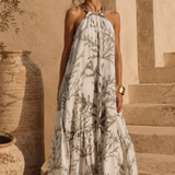 Chloe Dress Sea Garden