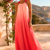 Santorini Red Dress