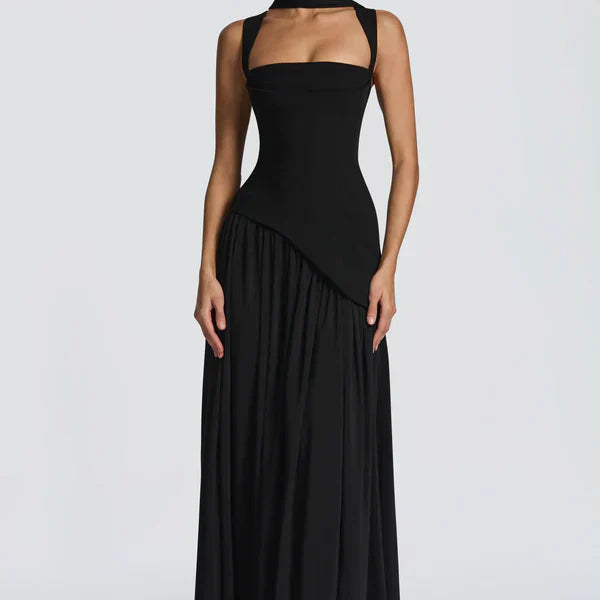 ZAFIRA | Vestido longo efeito laqueado